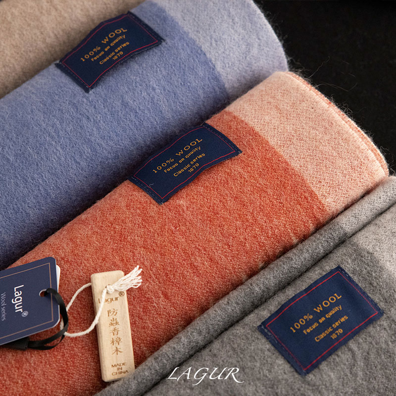 意大利简约撞色通用澳洲羊毛围巾