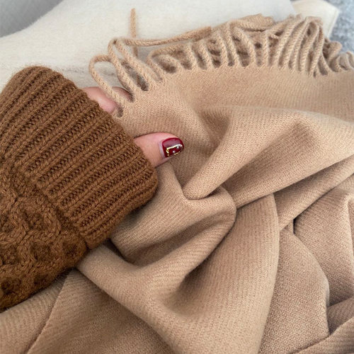 纯色情侣保暖围巾加厚通用冬季