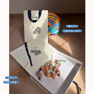 联名手绘“一顺”围巾礼盒套装(手提袋+内盒)环保多用途精致送礼