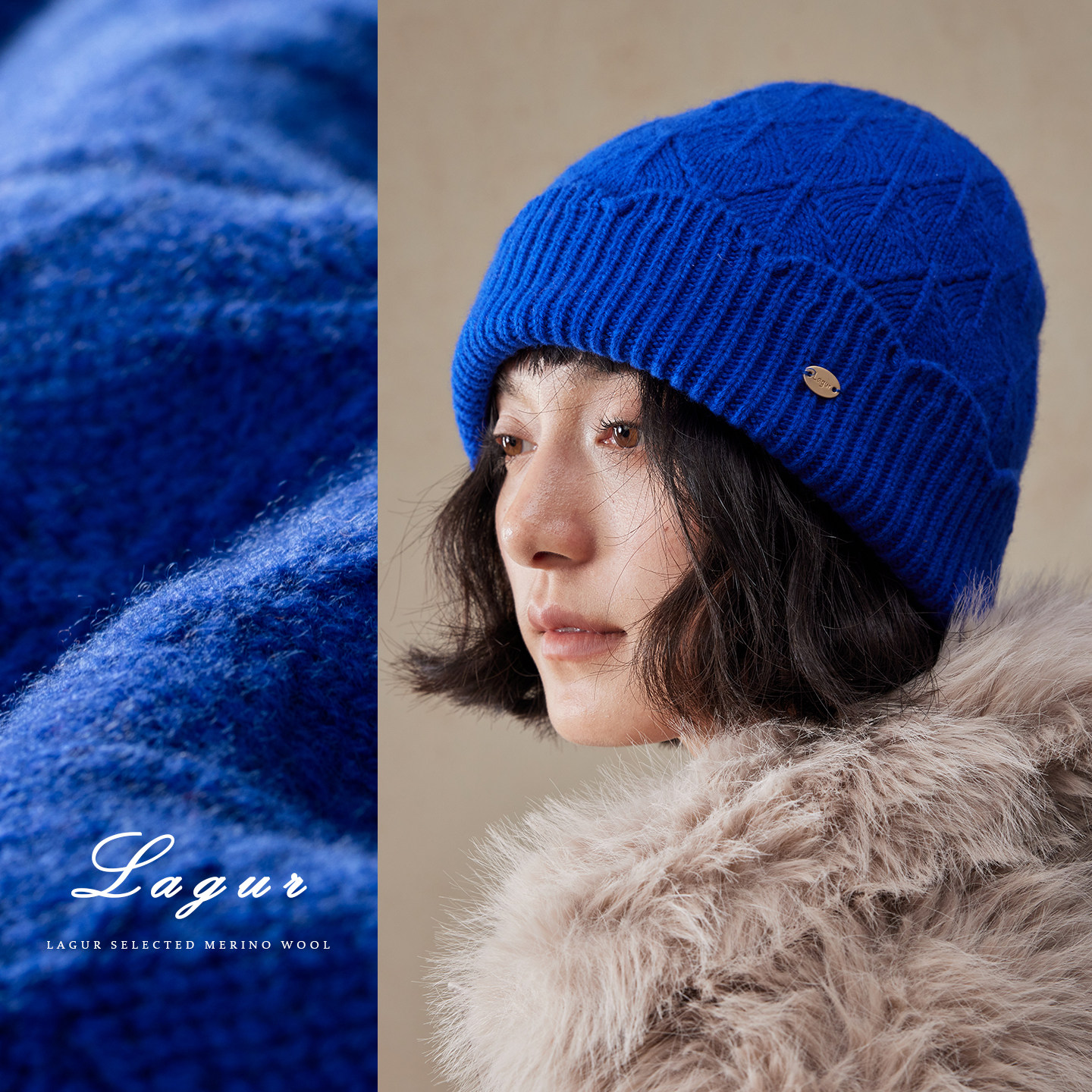 Lagur理想之蓝&温婉花边针织帽加厚保暖纯羊毛钩花帽子女冬包头帽,服饰配件/皮带/帽子/围巾,帽子,淘宝优惠券,粉丝福利购,淘宝优惠卷