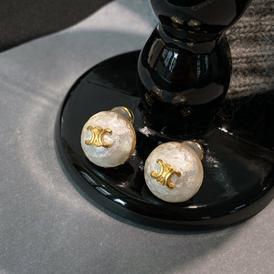 XMRACC设计感小香风双C珍珠耳环