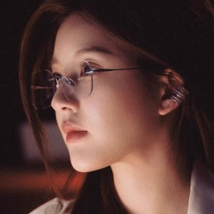 许我耀眼赵露思同款 无边框眼镜女许妍近视可配度数镜框超轻眼睛架