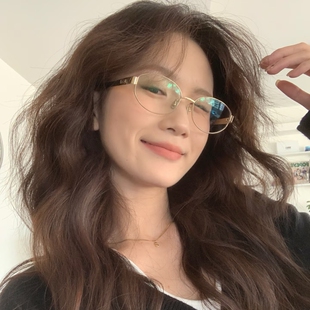 韩版椭圆金属金丝方圆脸显瘦素颜眼镜纯欲高智感可配度数近视眼镜