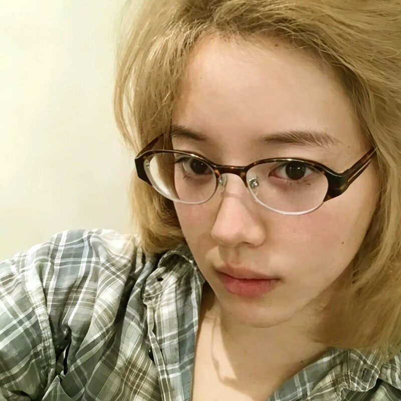 玳瑁色半框眼镜女椭圆镜框千禧风可配度数近视镜架日系眉毛书呆子