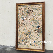 新年礼物挂画书房客餐厅装 古典复古法式 饰画 画廊花鸟新中式 可可