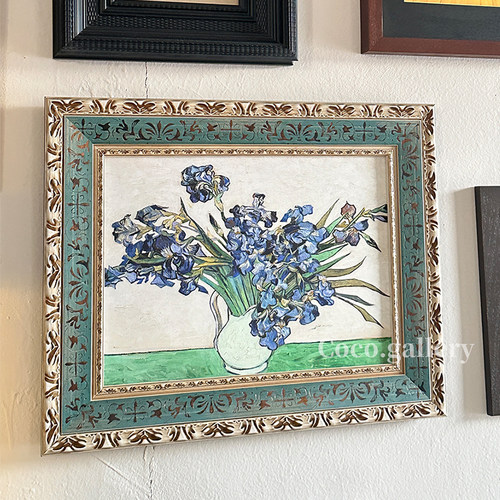 可可的画廊梵高白玫瑰复古装饰画