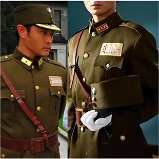 男女民国国军士兵京剧沙家浜胡传魁刁德一阿庆嫂舞台表演出服戏服