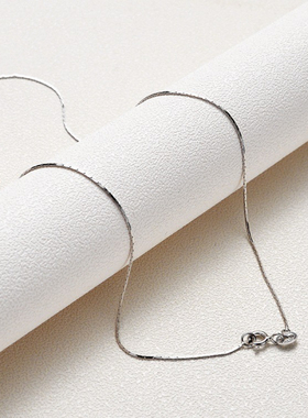 s925纯银银八角蛇骨链男女纯银细款圆形锁骨链潮百搭韩版时尚礼物