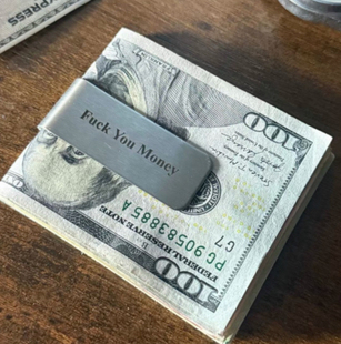 跨境钞票收纳夹不锈钢男士简约金属钱包diy个性潮流欧美moneyclip