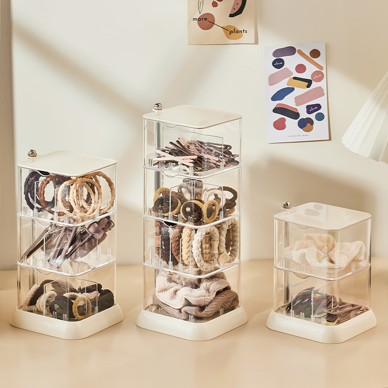 儿童发饰收纳盒新款旋转桌面