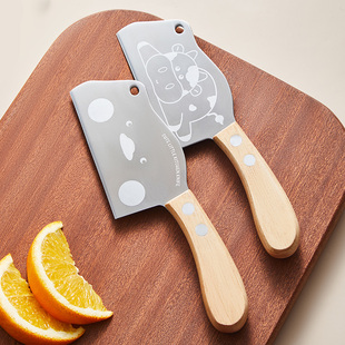家用迷你型小菜刀不锈钢超锋利厨房切菜黄油切片刀卡通可爱水果刀
