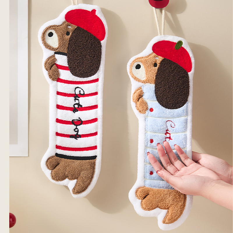 可爱腊肠狗厨房擦手巾