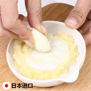 日本陶瓷蒜泥研磨器手动家用生姜魔芋磨泥板宝宝辅食红薯土豆擦板