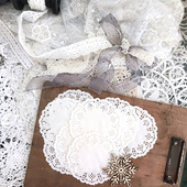 蕾丝纸蕾丝垫复古手帐素材纸便签拍照道具junkjournal素材手帐