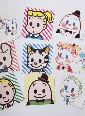 日本osamu goods原田治昭和风复古童趣便签盐系装饰手帐素材便签