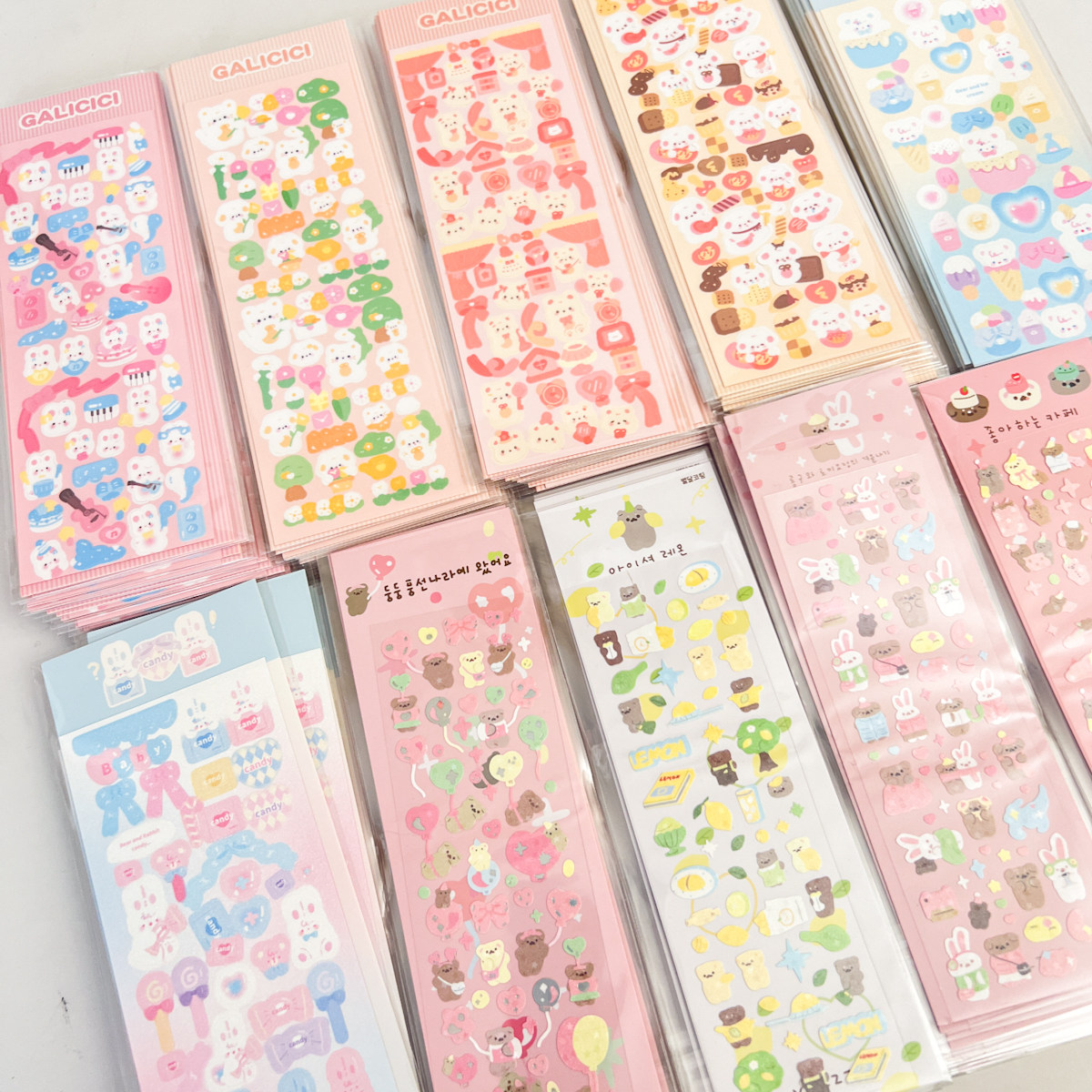 可爱小熊小兔子点缀咕卡贴纸 小图案ins风少女心追星手帐diy装饰