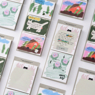 韩国正版shymonster可爱猫咪便签分装韩系盐系手帐素材装饰森系