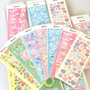 闪闪少女心ins风可爱咕卡贴纸追星小熊点缀纽扣爱心手帐diy装饰