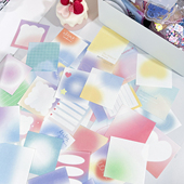 饰手帐素材纸 盐系脑洞打底装 40张ins风霓彩幻彩渐变便签 日不落