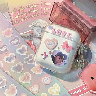 网红ins风休眠火山美术社 heart爱心贴贴咕卡追星贴纸手帐diy装饰