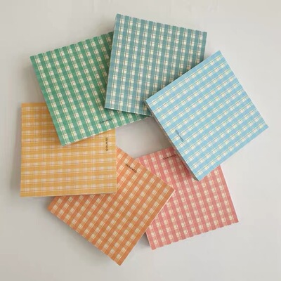 INS风格子韩版复古打底手账