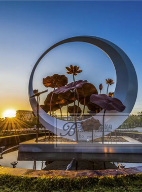 铁艺渤言雕塑不锈钢水滴大型摆件