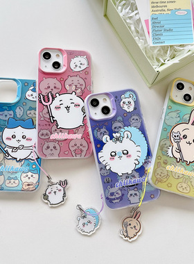 Chiikawa吉伊卡哇iphone17promax小八Hachiware乌萨奇Usagi渐变16手机壳适用苹果15plus飞鼠14保护壳13兔哥8p