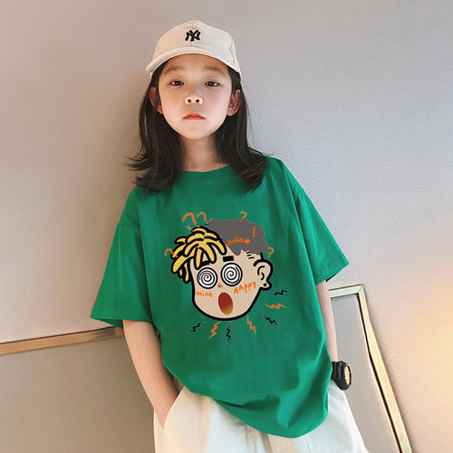 童装夏季女童短袖t恤纯棉上衣