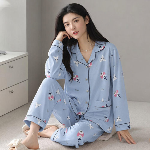 美梦纯棉睡衣女春秋款2026新款夏季女士大码家居服套装可外穿薄款