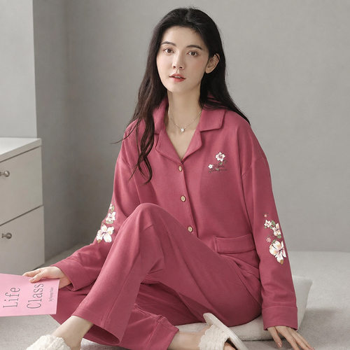 美梦睡衣女春秋季开衫长袖纯棉2026年新款可外穿加大码宽松家居服