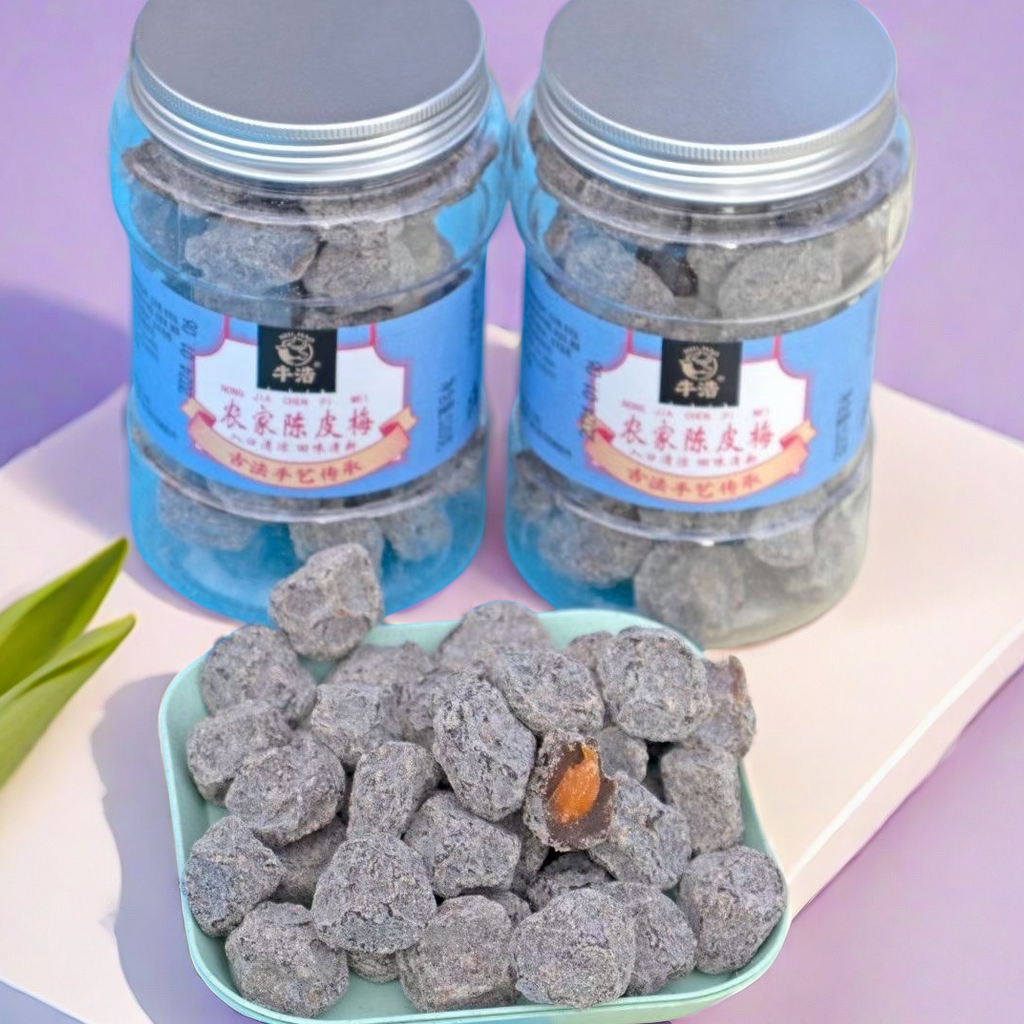 牛浩农家陈皮梅罐装蜜饯水果干果脯话梅子酸甜李子制品休闲零食