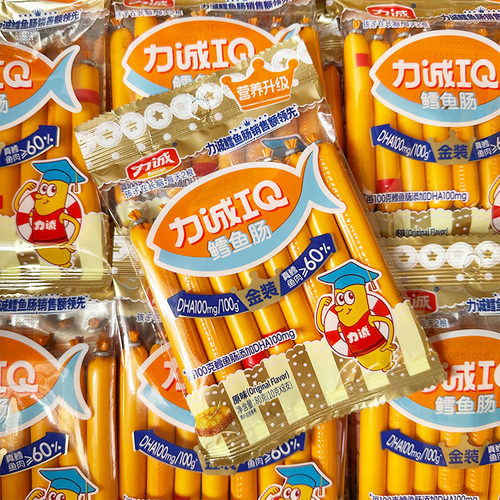 力诚80g*2包芝士零食品鳕鱼肠