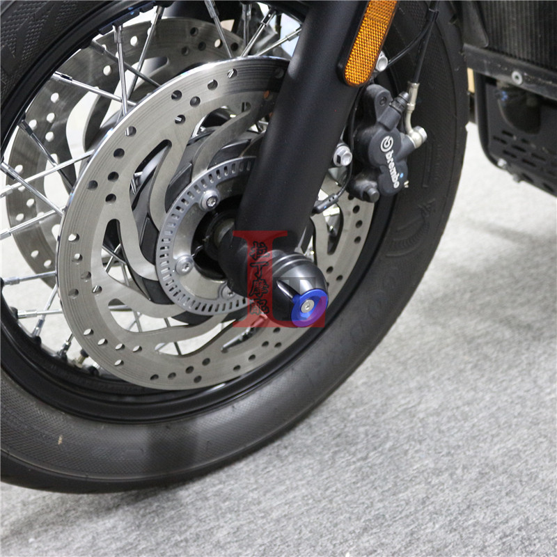 适用铃木GSXS750 GSR750 GSX-S改装前后轮防摔球铝合金保护块配件