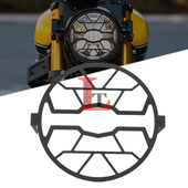 XSR700 20年 适用雅马哈XSR900 改装 不锈钢前大灯罩大灯护架网