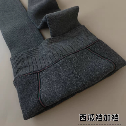 350克加厚加绒竖条纹棉连裤袜秋冬季弹力打底裤袜踩脚裤竖条螺纹