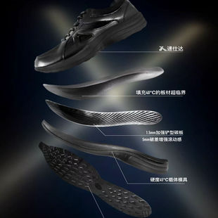 速仕達(dá)Wj1.0pro黑色作訓(xùn)體能訓(xùn)練碳板運(yùn)動(dòng)跑鞋 16武