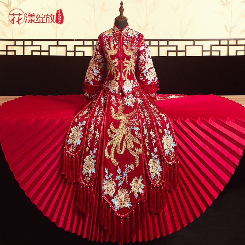 秀禾服新娘新款春季婚纱礼服结婚敬酒服古代嫁衣中式婚服秀禾