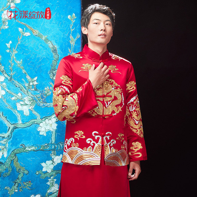 男款秀禾服结婚红色敬酒古代结婚男士衣服接亲出门服结婚马褂唐装|msdalam kategori Butik wanita / wanita, pakaian/pakaian kebangsaan/peringkat pakaian, pakaian kebangsaan/pakaian - dari Buy2taobao.com untuk memberikan perkhidmatan ejen Taobao profesional membeli