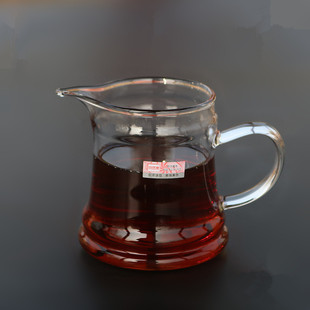 明信唐手工高硼硅玻璃公道杯加厚耐热茶海纯色分茶器功夫茶具配件