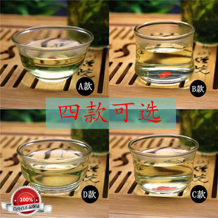 明信唐 6只装茶碗水杯迷你品茗杯功夫茶具白酒杯茶道配件玻璃套装