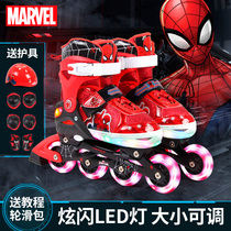 Spiderman Disney skates children's full set 3-5-6-8-10-year-old girls' all flash skates