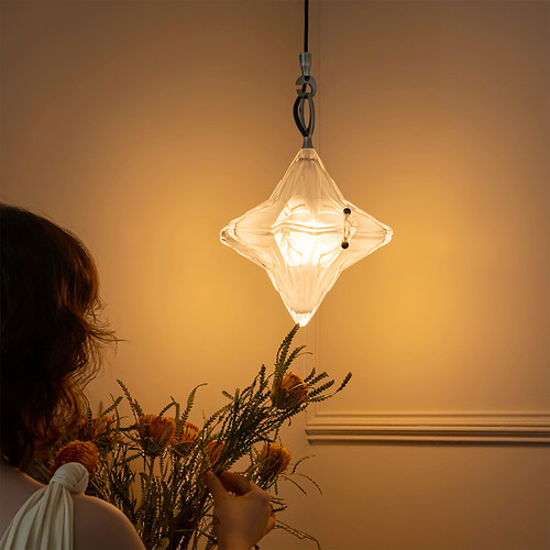 法式中古风卧室床头星星小吊灯