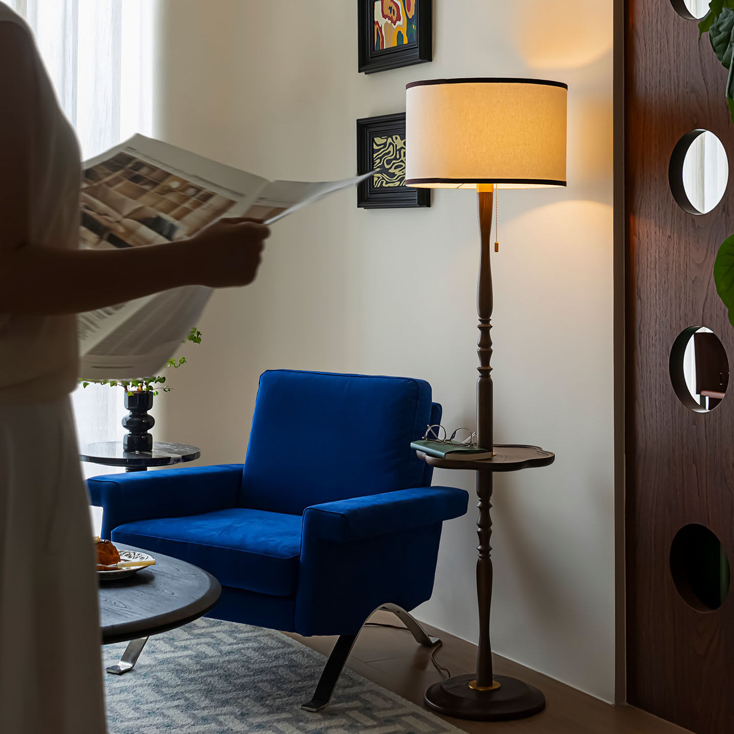 旭呈法式中古落地灯客厅带茶几美式复古高级感卧室床头柜台灯一体,家装灯饰光源,装饰落地灯,淘宝优惠券,粉丝福利购,淘宝优惠卷