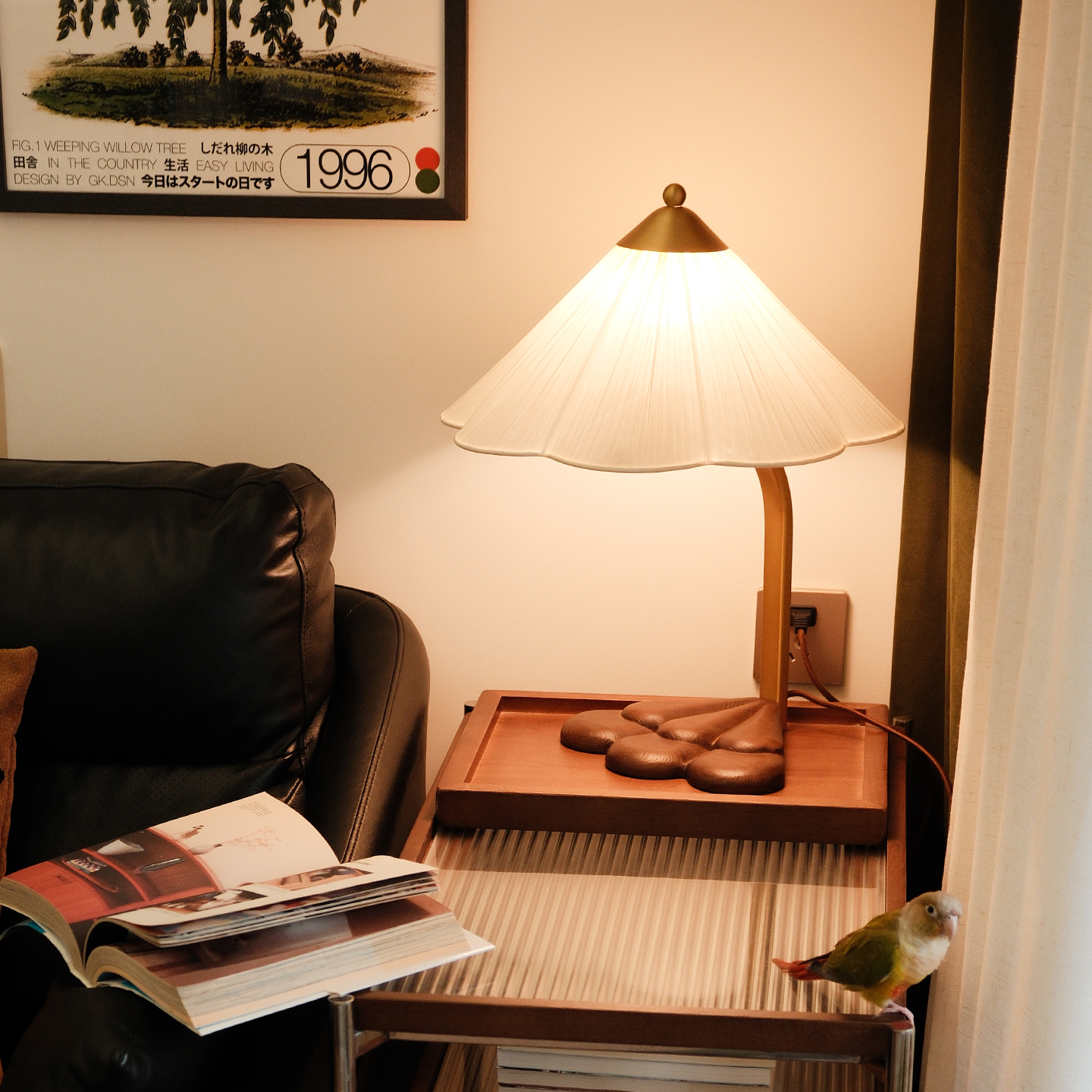 【双12 5折秒杀 限时限量】孔雀台灯 高级感复古风卧室床头灯具