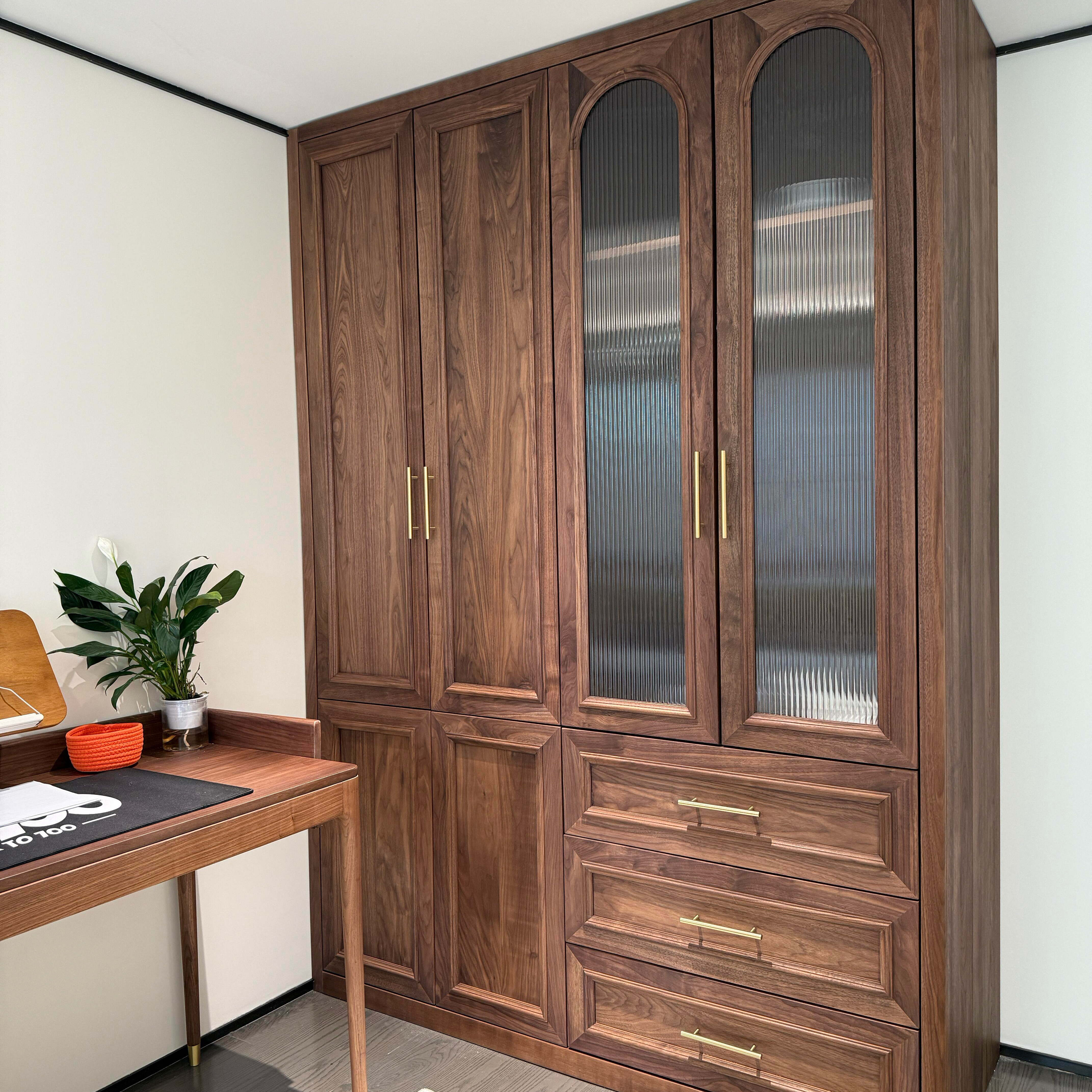 杭州上海北美黑胡桃原木定制独立衣柜对开门大容量酒柜餐边柜衣柜,住宅家具,独立衣柜,淘宝优惠券,粉丝福利购,淘宝优惠卷