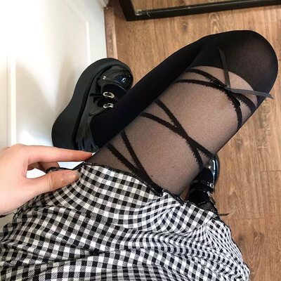 jk黑丝日系白色连裤袜