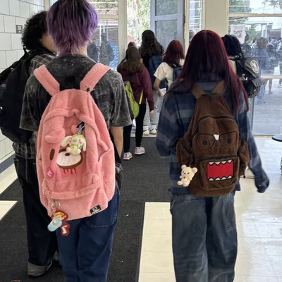 日本SHORPE可爱gloomy bear暴力熊毛绒双肩背包女学生大容量书包