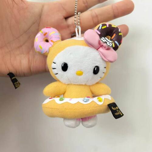 日本SHORPE中古版可爱hellokitty甜甜圈包挂件钥匙扣挂饰公仔礼物