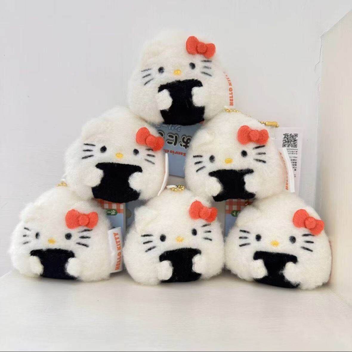 日本SHORPE饭团寿司hellokitty挂件毛绒公仔玩偶钥匙扣包挂饰礼物