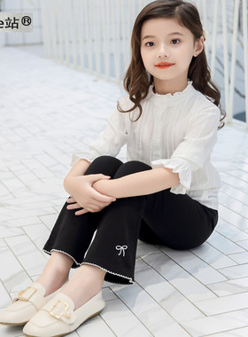 女童喇叭裤夏季薄款2026防蚊